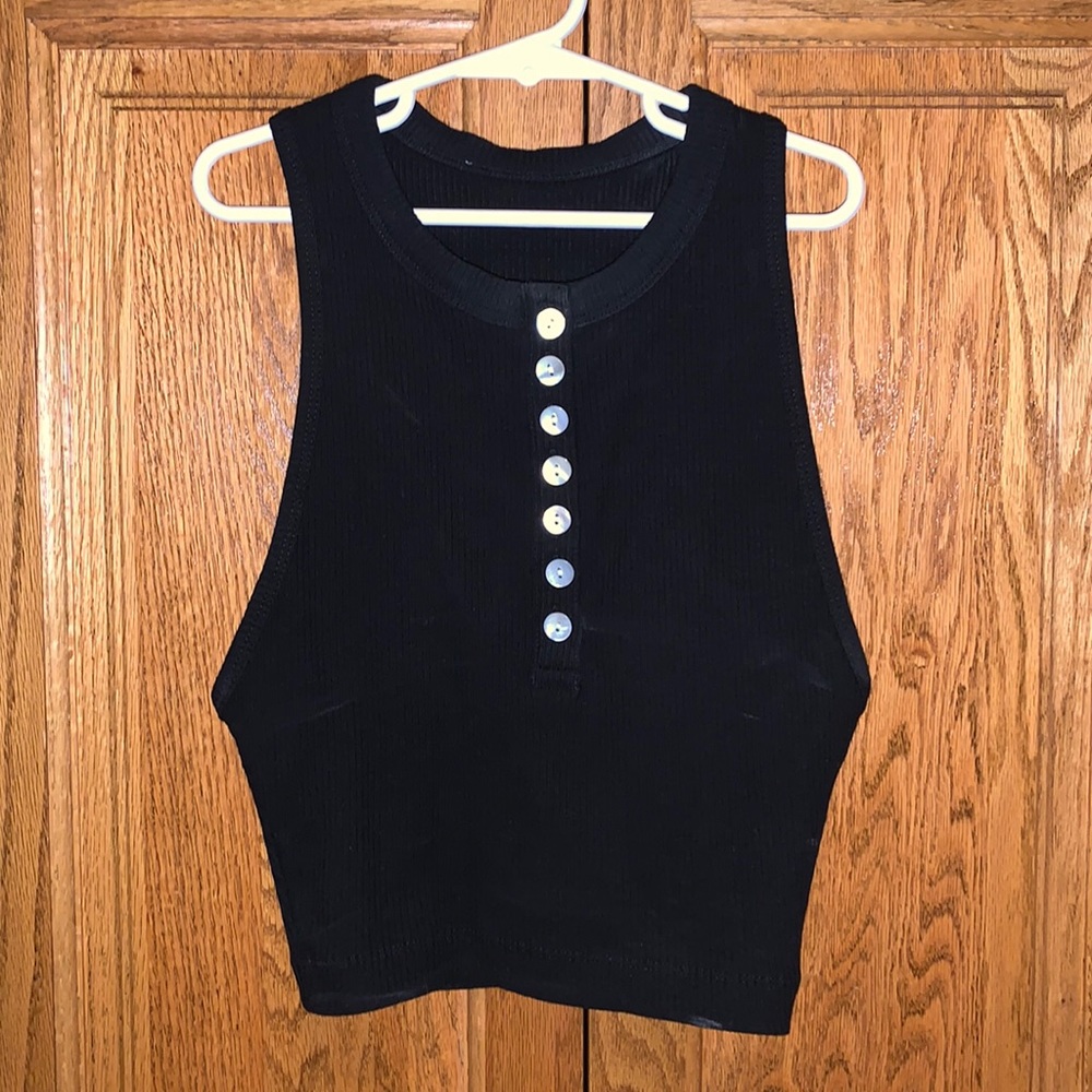 High Neck Cropped Tank